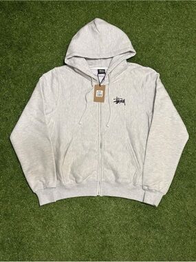 Ash Grey Stussy Zip Up
